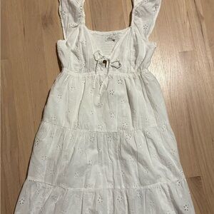 Hollister White Textured Dress